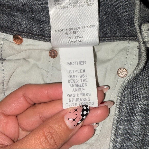 MOTHER The Rambler ankle jean gray Sz 31 - Picture 4 of 9